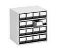 Treston 16 Drawer Storage Unit, Plastic, 395mm x 400mm x 300mm, Greyx400x395mm