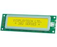 Displaytech 202A-BC-BC Alphanumeric LCD Display, Yellow on Green, 2 Rows by 20 Characters, Transflective