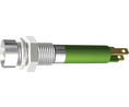 LED Indicator, Blade Terminal, 2 x 0.5 mm, Fixed, Green, DC, 28V