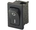 Rocker Switch, 12 A, 1NO, 250V, ON-OFF, IP40, Musta