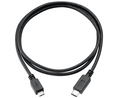 Cable, USB Micro-B Plug - USB-C Plug, 1m, USB 3.1, Black
