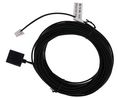 Telefonkabel / Modularkabel, RJ11-Stecker - Buchse RJ11, Flach, 10m, Schwarz
