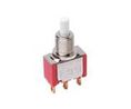 Pushbutton Switch DPDT Vertical 1A 28VDC Solder Lug Terminal Panel Mount, Pack of 12 pieces