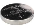 Button Cell Battery, Lithium, CR2450, 3V, 630mAh