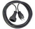 Förlängningskabel IP20 PVC DE typ F (CEE 7/4)-kontakt - DE typ F (CEE 7/3)-uttag 10m Svart