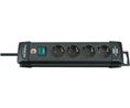 Grenuttag Premium-Line 4x DE typ F (CEE 7/3)-uttag - DE typ F (CEE 7/4)-kontakt Svart 1.8m