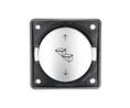 Wall Push-Button Switch Matte with Imprint INTEGRO 1x (ON)-OFF-(ON) Flush Mount 7.5A 24V Chrome