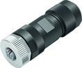 Circular Connector, M12, Socket, Straight, Poles - 4, Screw Clamp, Cable Mount