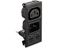 IEC Connector, Inlet / Outlet, C14, F Type, 250V, None