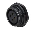 Panel-mount socket, Socket, 4 Contacts, 5A, 200V, IP68