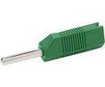 Banana Plug Insulated Unshrouded Stackable 4 mm Brass Nickel 50VAC 50VDC 16A Screw Terminal Green