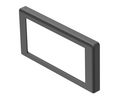 Front Bezel, Flat, Plastic, Black, EAO 03 Series, Pack of 5 pieces