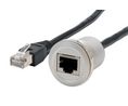 Genomföringsadapter, CAT6, 300mm, RJ45-uttag - RJ45-kontakt