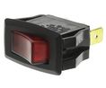 Illuminated SPST, On-Off Rocker Switch Panel Mount
