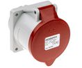 MENNEKES IP44 Red Panel Mount 5P Industrial Power Socket, Rated At 32A, 400 V