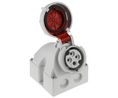 MENNEKES IP67 Red Wall Mount 4P 25 ° Industrial Power Socket, Rated At 16A, 400 V