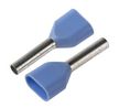 Twin Cable Bootlace Ferrule 0.75mm² Grey Pack of 100 pieces