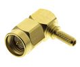 Radiall Right Angle 50Ohm Cable Mount SMA Connector, Crimp Termination RG188, RG316, Right Angle, 50Ohm, Crimp