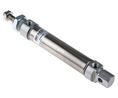 Pneumatic Piston Rod Cylinder - 25mm Bore, 80mm Stroke, ISO 6432 Series, Double Acting