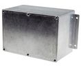 Silver Die Cast Aluminium Enclosure, IP66, Flanged, Silver Lid, 201.7 x 121.2 x 105.4mm