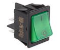 Molveno Illuminated DPST, On-Off Rocker Switch Panel Mount