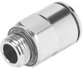 Festo Straight Threaded Adaptor, G 1/8 Male to Push In 4 mm, Threaded-to-Tube Connection Style, 558661