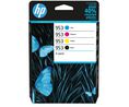 Ink Cartridge, 953, 4pcs, 630 Sheets, Black / Cyan / Magenta / Yellow