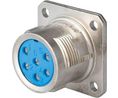 Jaeger 12 Way Panel Mount MIL Spec Circular Connector Receptacle, Pin Contacts, MIL-DTL-5015