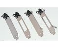 427-59696, D-sub, 37 Pin PCB Card Bracket Without Fixing Ears, Component Side