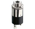 Jack Panel Socket, Straight, Nickel / Gold, 2.5 mm, Poles - 3