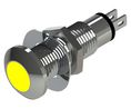 LED Indicator 110V AC Fixed Yellow Soldering Lugs
