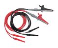 Alligator Clip Kelvin Test Lead Set, 1m, Black, Grey, Red, Brass