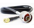 Siretta ASMA Series Male SMA to Male N Type, 5m, RF LLC200A Coaxial, Terminated 50Ohm Copper Black