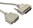 Male 25 Pin D-sub to Male Centronics Parallel Cable, 2m, Grey Sheath