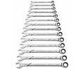 GearWrench 14-Piece Combination Ratchet Spanner Set, 6 → 19 mm, Steel