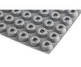 Gummifötter, Rund, 10.2mm, Grå