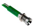 LED Indicator Solder Tab Green DC 13.2V 8mm 40mcd