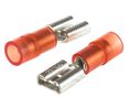 Spade Connector, Partially Insulated, Red, 0.5 ... 1.5mm², Socket, Pack of 100 pieces