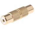 RCA Adapter, Straight, Gold, RCA Socket - RCA Socket