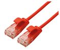 Patch Cable, RJ45 Plug - RJ45 Plug, CAT6a, U/UTP, 500mm, Red