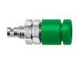 Banana Socket Green 2 mm Nickel 33VAC 70VDC 10A Solder Cup