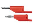 Test Lead Banana Plug, 4 mm, Stackable PVC 16A Nickel-Plated 1m 1mm² Red