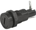 Fuse Holder 5 x 20 mm 10MOhm 250V 10A Black Thermoplastic Panel Mount IP67