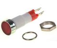Signal Construct Red Panel Mount Indicator, 24 ... 28V, 8mm Mounting Hole Size