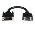 Videoadapter, DVI-Stecker - VGA-Buchse, Schwarz
