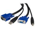 KVM Cable, 1x USB-A Plug / 1x VGA Plug - 1x USB-B Plug / 1x VGA Plug, 1.8m