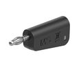 Banana Plug Insulated Unshrouded Stackable 4 mm Copper Alloy Nickel 30VAC 60VDC 32A Soldering Black