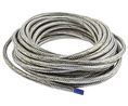 Braided Cable Sleeving 4.5 ... 9.5mm Nickel Plated Copper 10m Silver, Reel of 10 meter