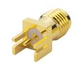 RF Connector, SMA, Brass, Socket, Straight, 50Ohm, Soldering