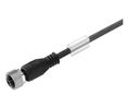 Cordset, M12 Socket - Bare End, 4 Conductors, 10m, IP68 / IP67 / IP66 / IP65, Black